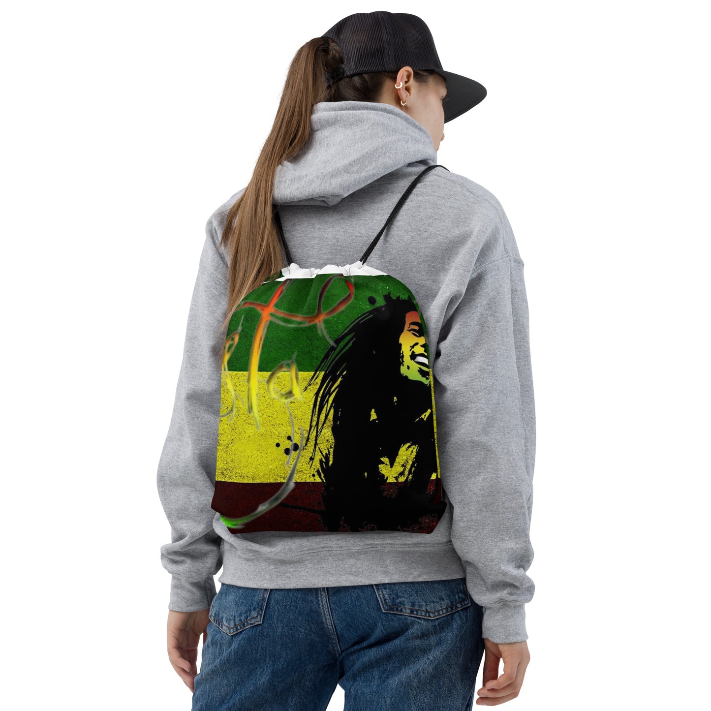 Rasta Drawstring Tote